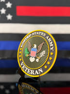 US Army Veteran 3D Plaque | Veteran's Day | Army Logo Sign | Desk Display with Stand