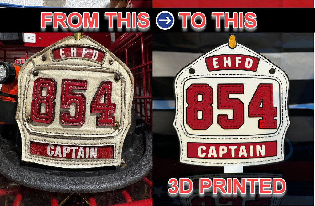 Custom 3D-Printed Firefighter Shield Replica – YOUR Shield 3D Printed for Display