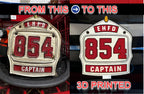 Custom Firefighter Helmet Shield Replica | 3D Display with Stand