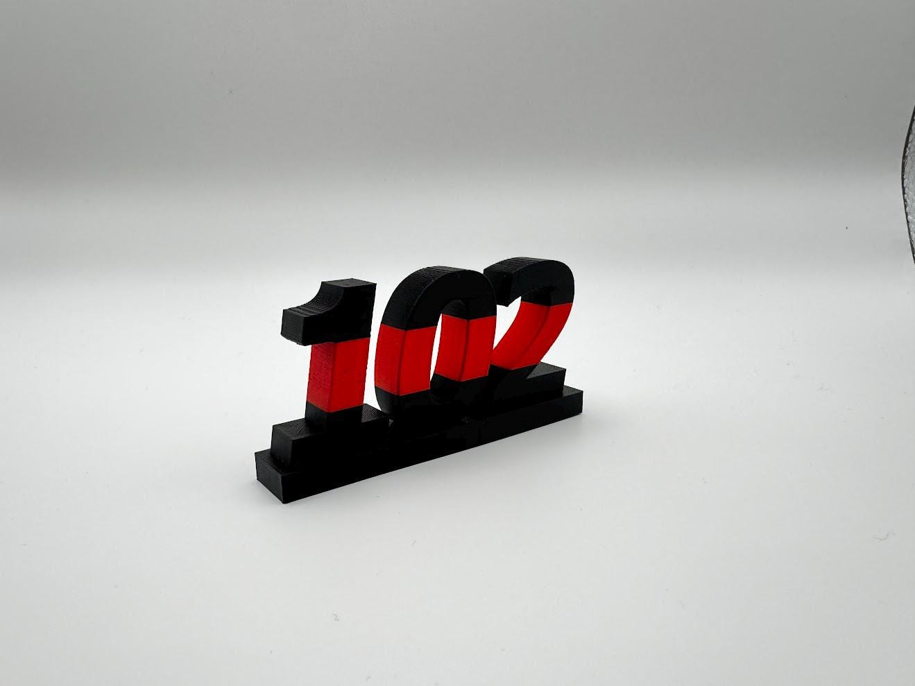 Custom 3D Duty Desk Name Stand – Personalized Display with Name & Badge Number