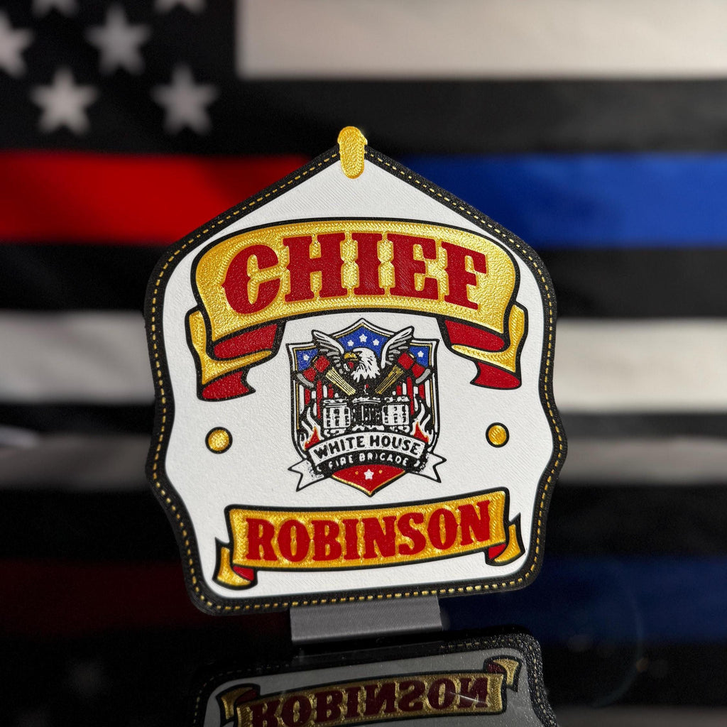 Custom 3D-Printed Firefighter Shield Replica – YOUR Shield 3D Printed for Display