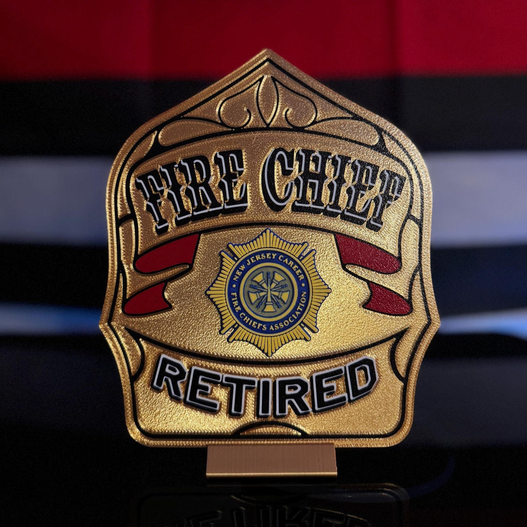 Custom 3D-Printed Firefighter Shield Replica – YOUR Shield 3D Printed for Display