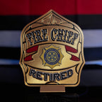 Custom Firefighter Helmet Shield Replica | 3D Display with Stand