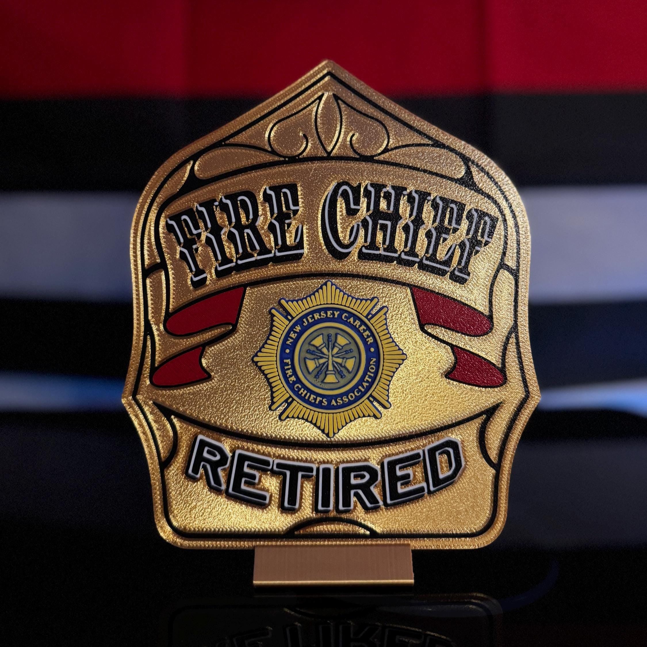 Custom 3D-Printed Firefighter Shield Replica – YOUR Shield 3D Printed for Display