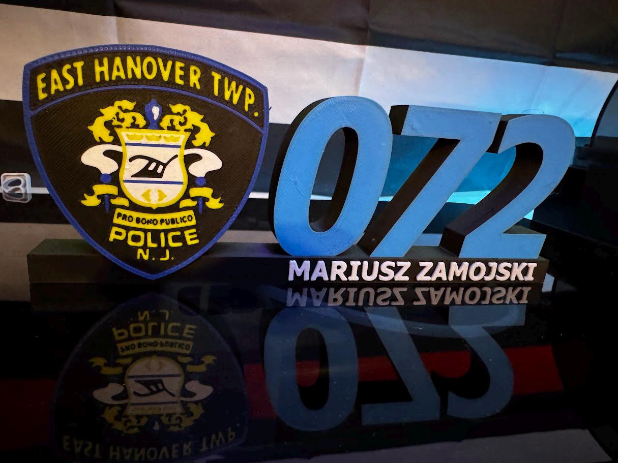 Custom 3D Printed Public Safety Desk Display: Personalized Fire, Police, EMS Gift