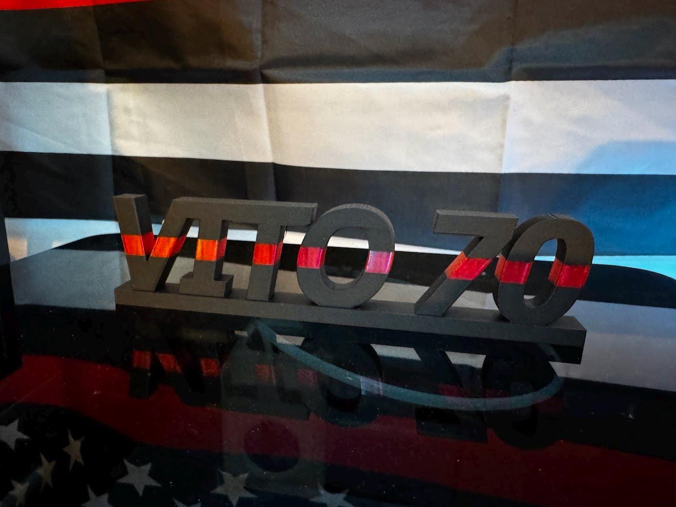 Custom 3D Duty Desk Name Stand – Personalized Display with Name & Badge Number