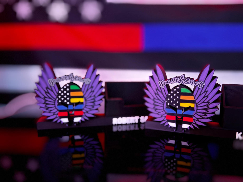 Custom 3D Logo Desk Display | Personalized Name & Pen Card Holder