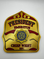 Custom Firefighter Helmet Shield Replica | 3D Display with Stand