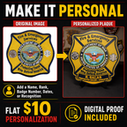 Custom 3D Printed Badge Patch Logo Plaque | Personalized First Responder Retirement Gift