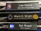 Custom Desk Nameplate With Holder | Optional Full Color Raised Logo
