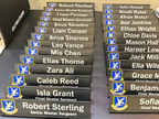Custom Desk Nameplate With Holder | Optional Full Color Raised Logo