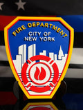 FDNY Patch 3D Plaque | Firefighter Gift, Desk Display