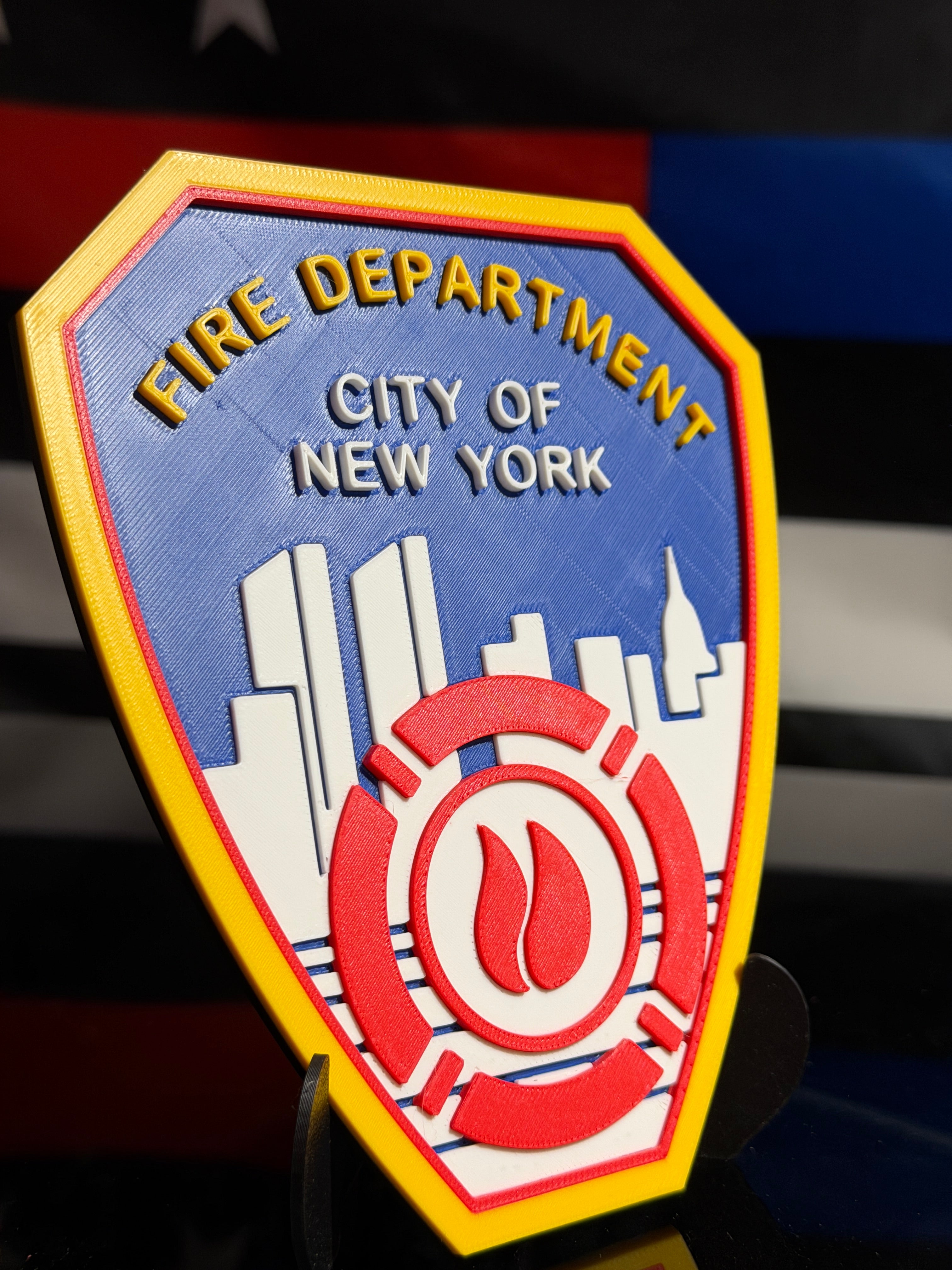 FDNY Patch 3D Plaque | Firefighter Gift, Desk Display