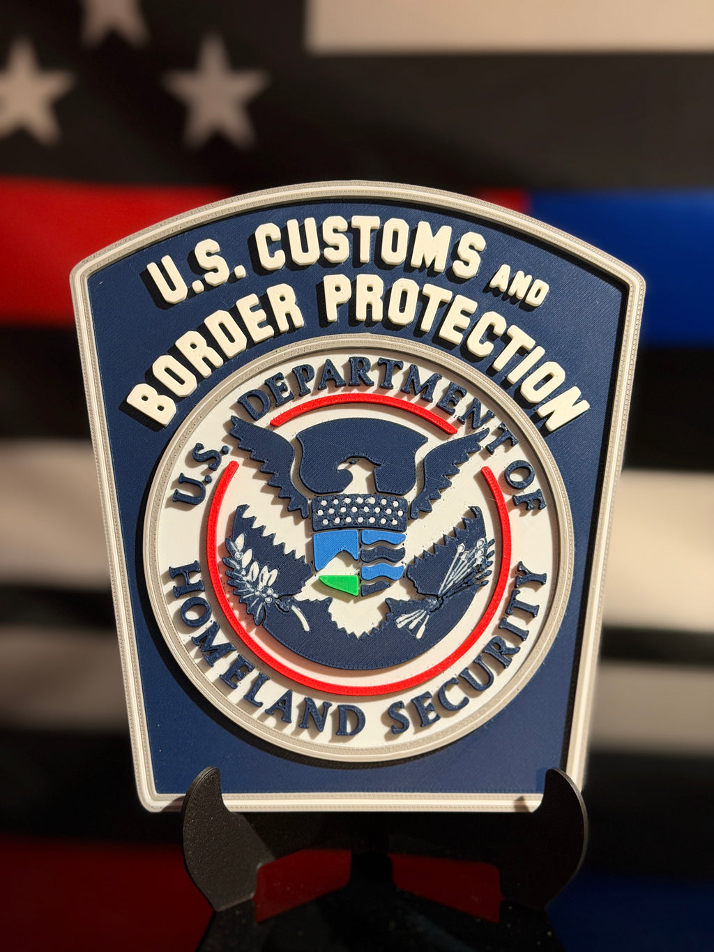 U.S. Customs and Border Protection 3D Printed Patch Plaque
