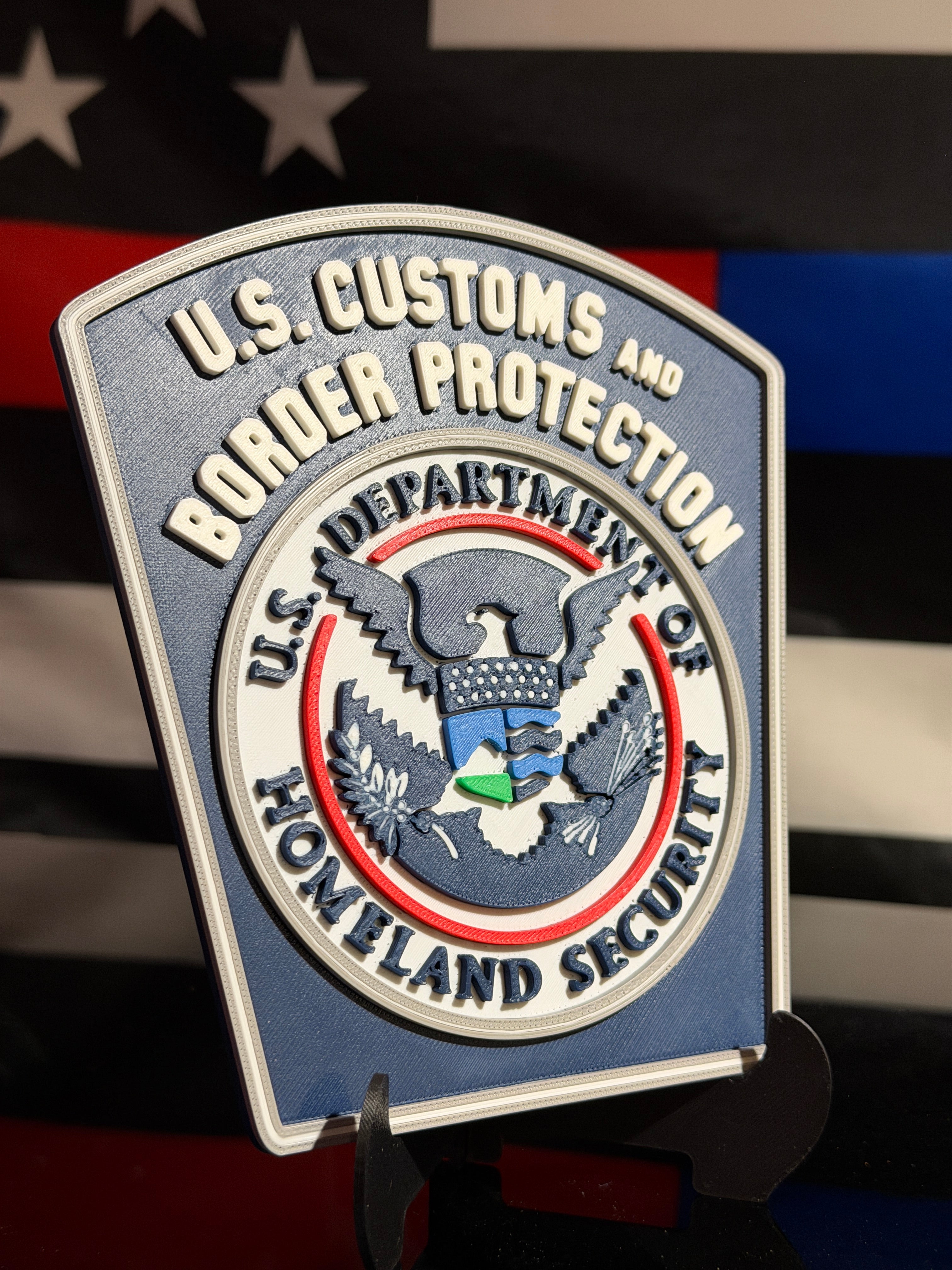 U.S. Customs and Border Protection 3D Printed Patch Plaque