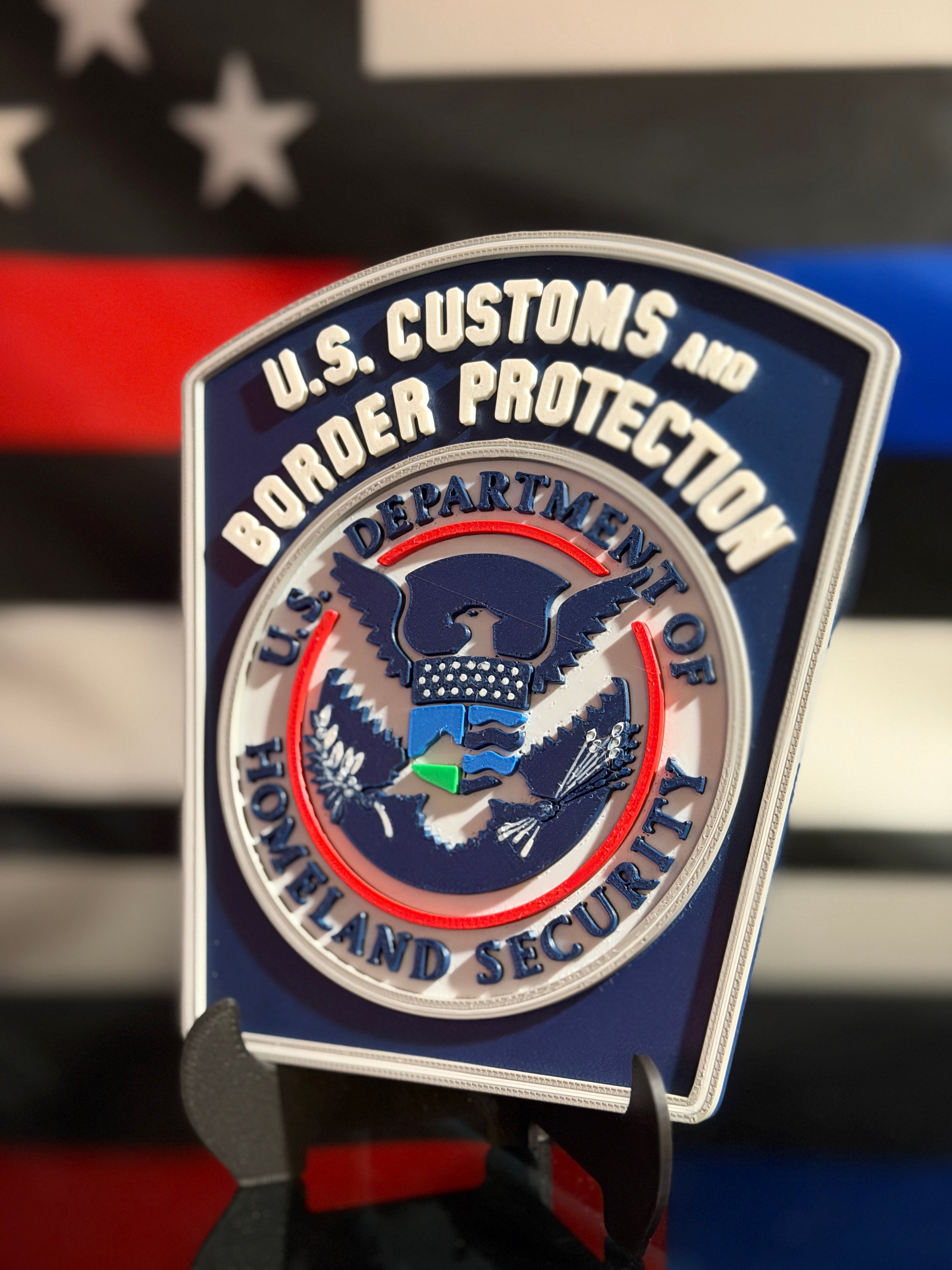 U.S. Customs and Border Protection 3D Printed Patch Plaque