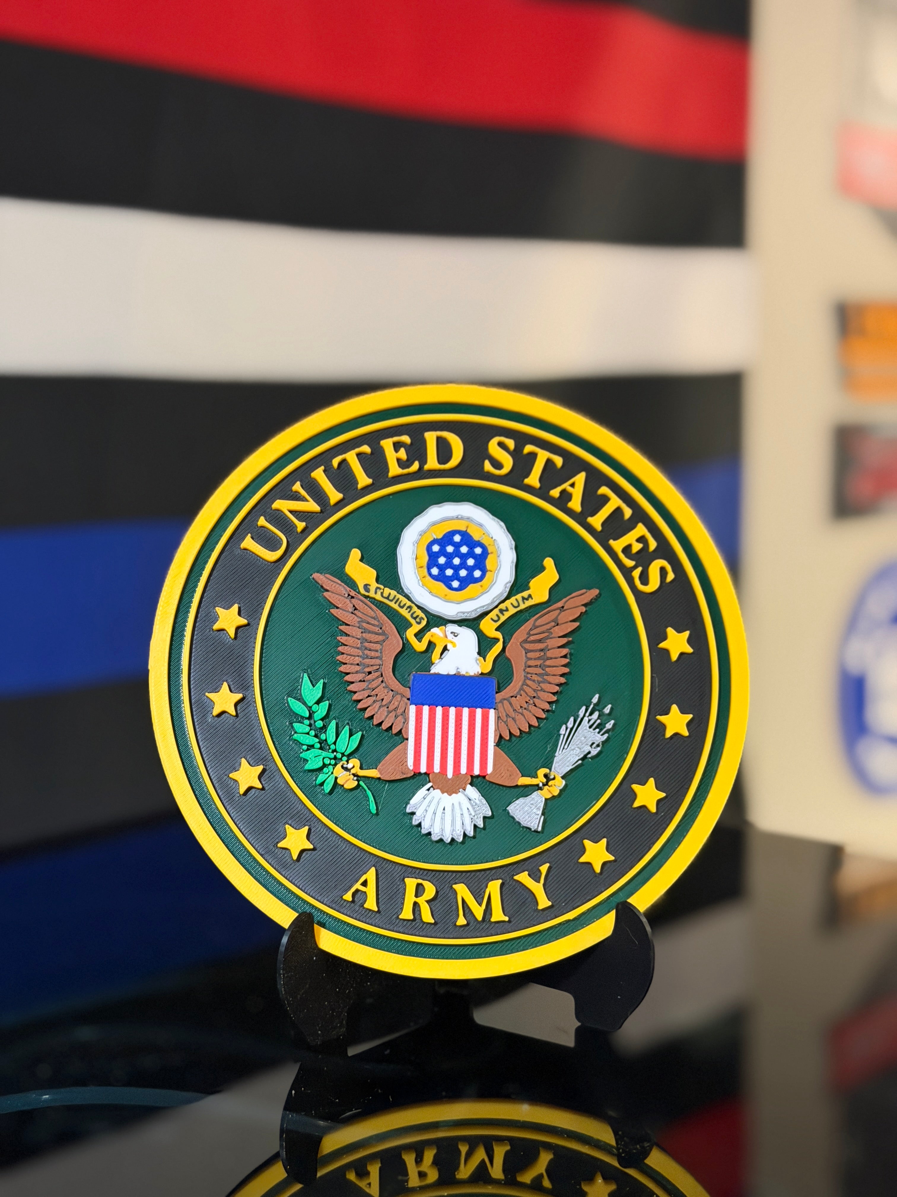 United States Army 3D Printed Seal Plaque