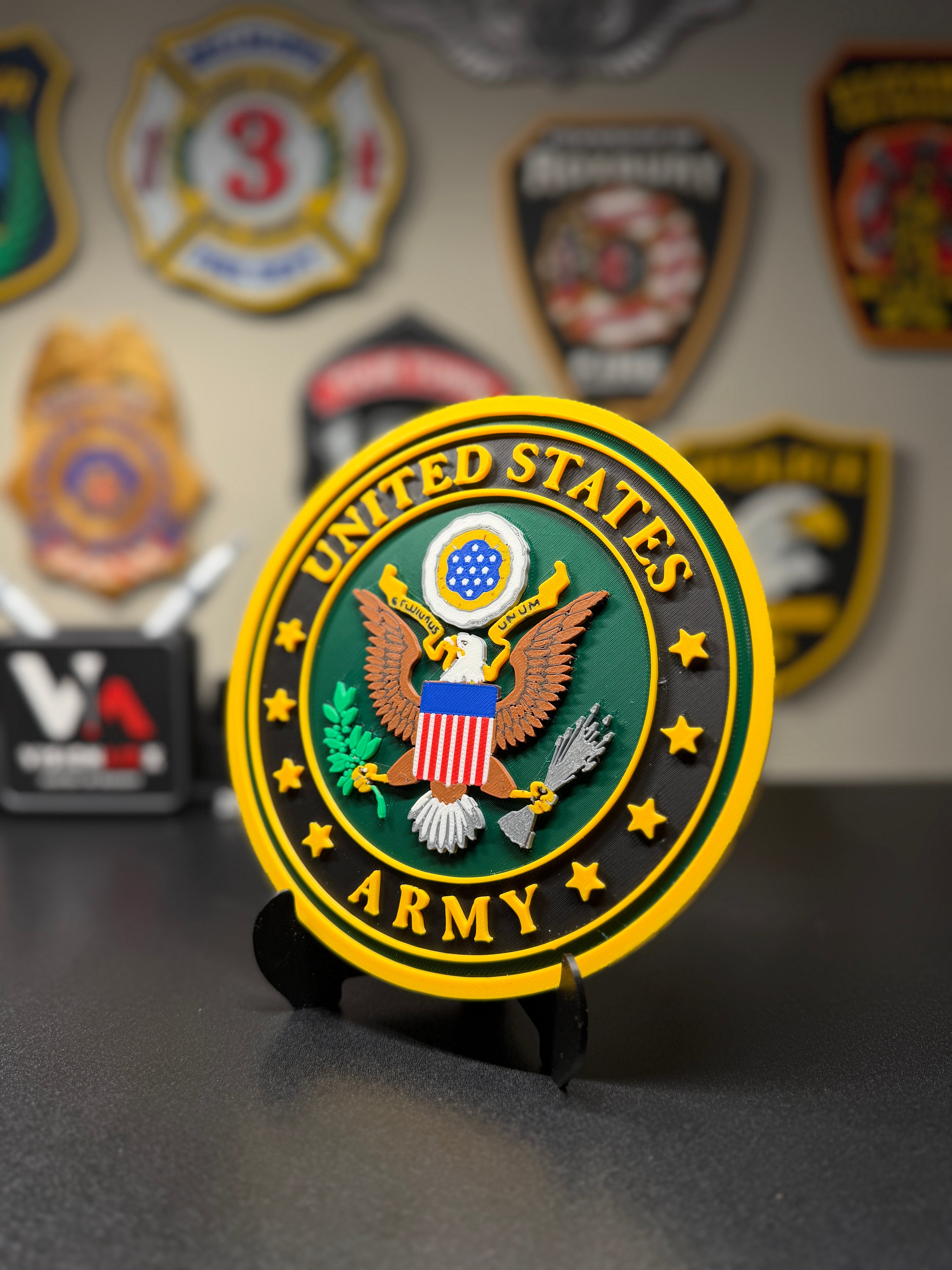 United States Army 3D Printed Seal Plaque