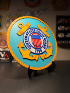 United States Coast Guard 3D Plaque with Stand and Wall Mount Decorative Military Display