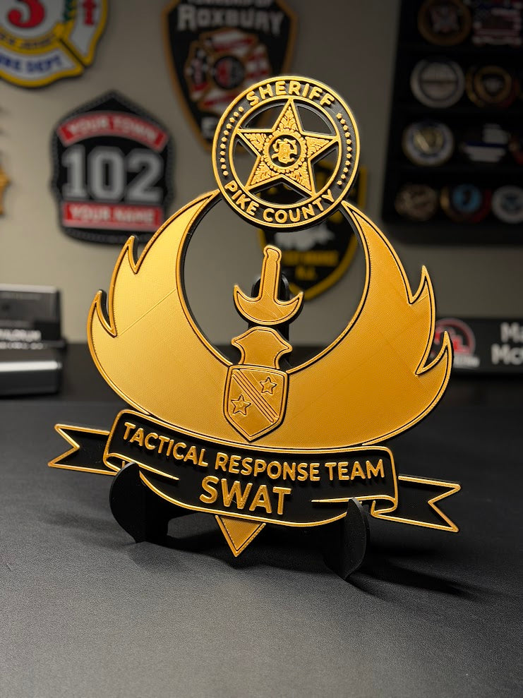 Custom 3D Printed Plaque From Your Patch, Badge or Logo