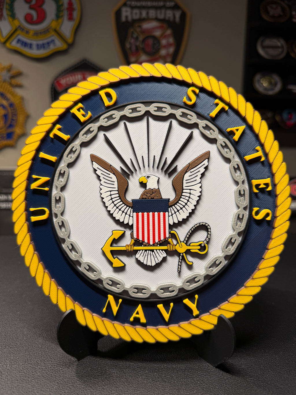 United States Navy 3D Plaque with Stand and Wall Mount Decorative Military Display