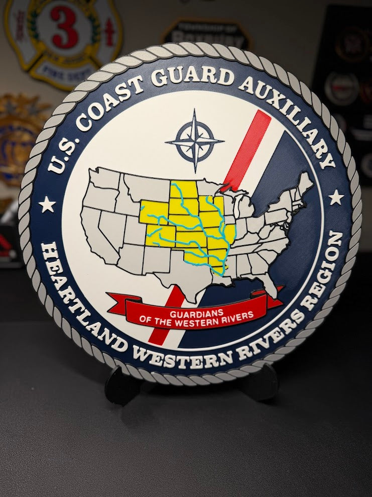 Custom 3D Printed Plaque From Your Patch, Badge or Logo