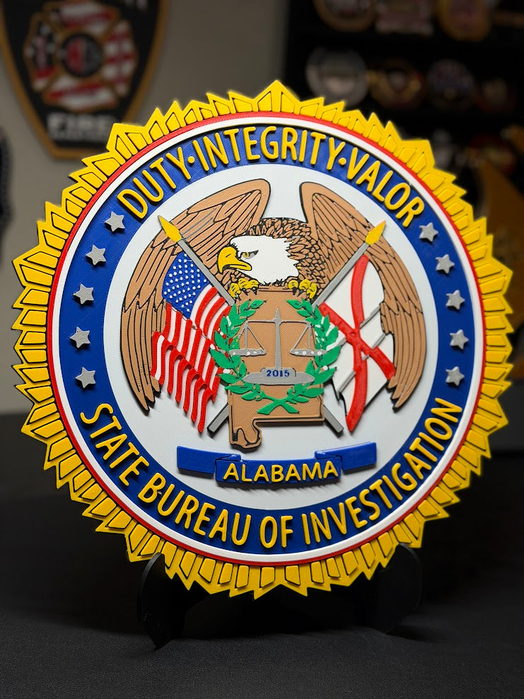 Custom 3D Printed Plaque From Your Patch, Badge or Logo