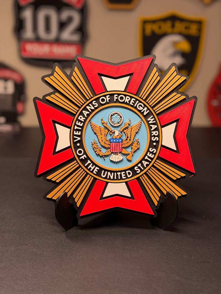 VFW 3D Printed Plaque Display