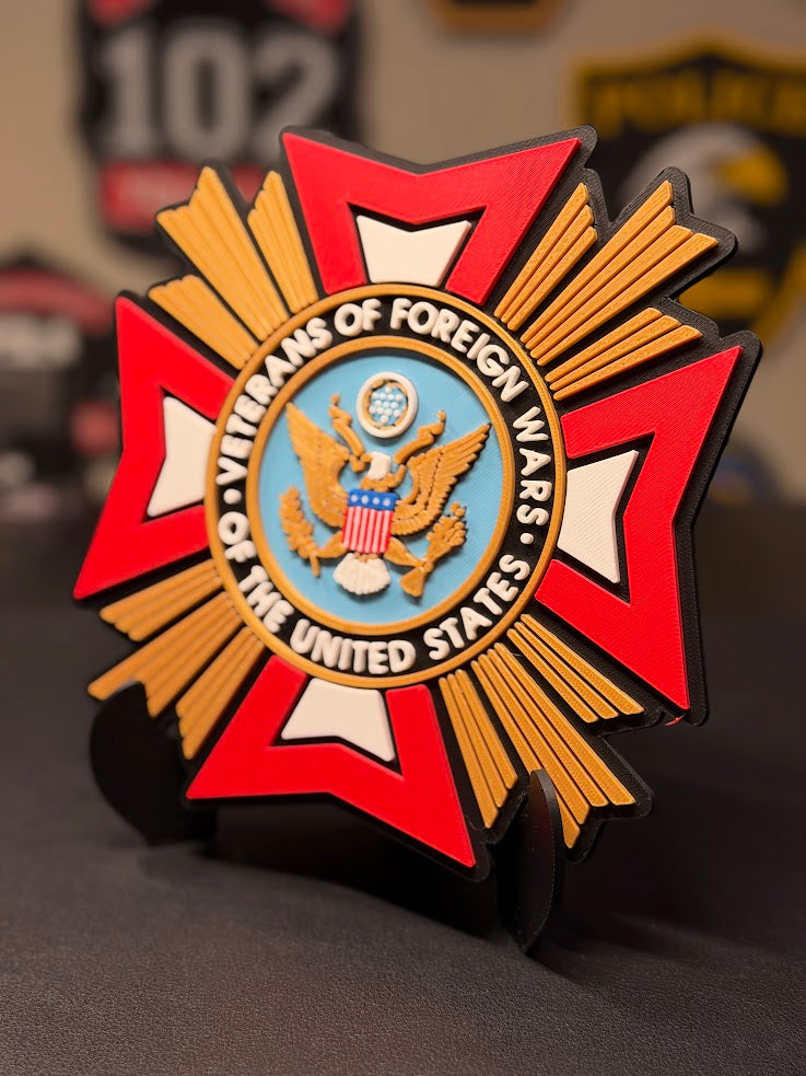 VFW 3D Printed Plaque Display