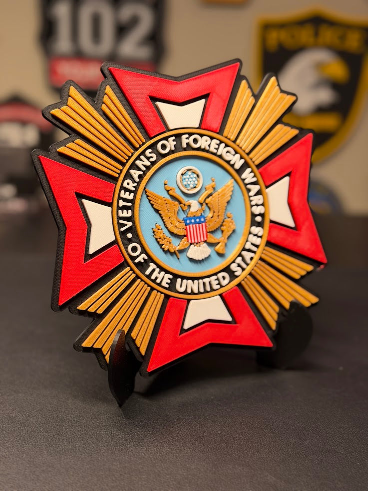 VFW 3D Printed Plaque Display