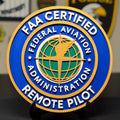FAA Certified Remote Pilot 3D Plaque | Part 107 Drone Pilot Desk Display with Stand