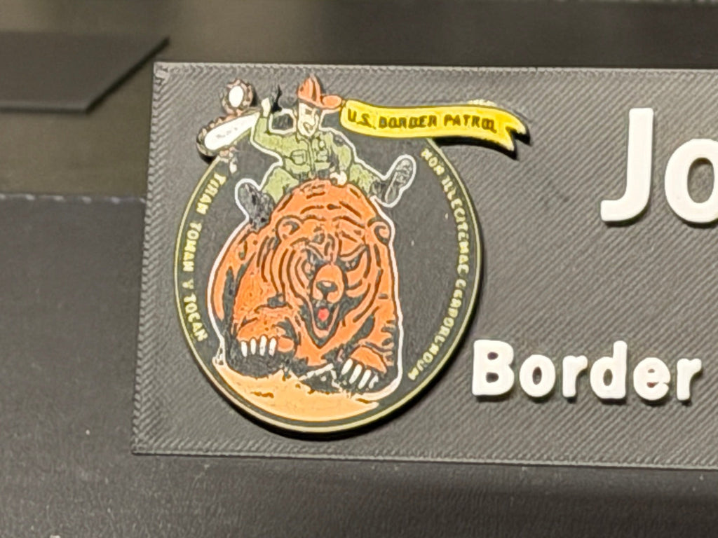 Custom Desk Nameplate With Holder | Optional Full Color Logo