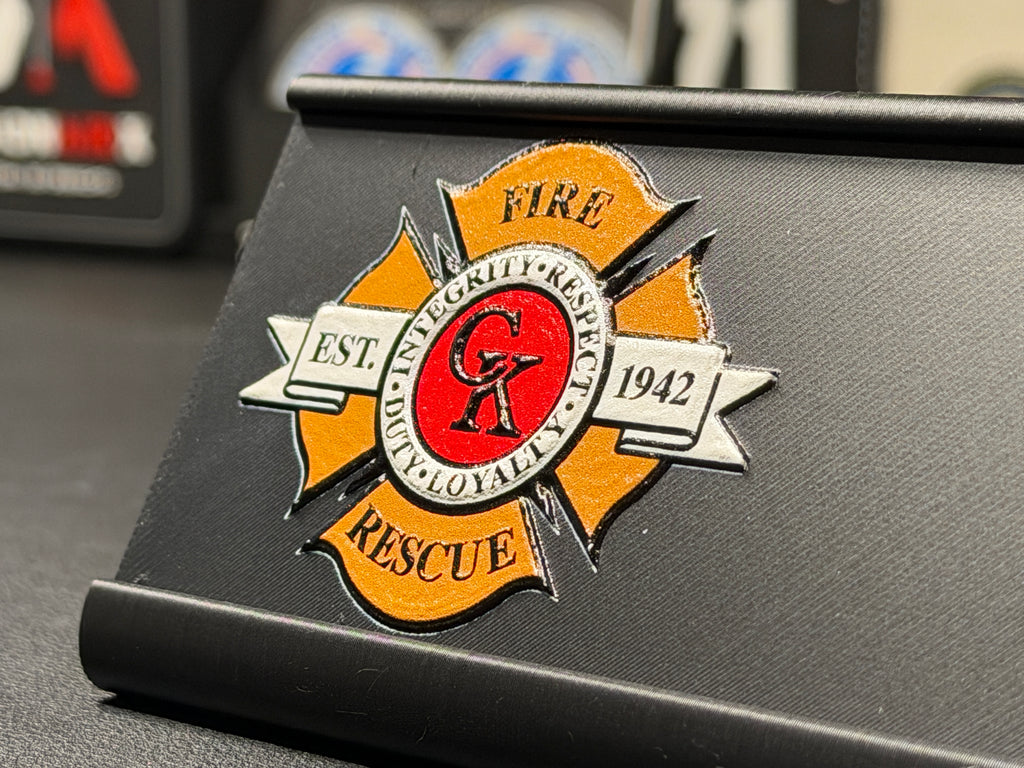 Custom Desk Nameplate With Holder | Optional Full Color Logo