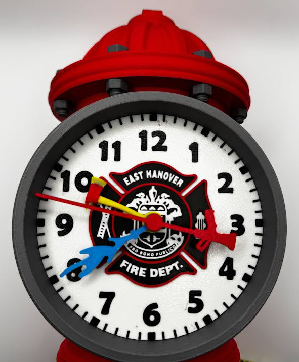 Custom Fire Hydrant Clock: Firefighter Gift, Personalized Maltese Dial