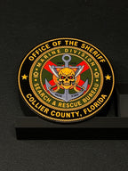 Custom Desk Display | Full Color Raised Logo, Nameplate, Pen and Card Holder