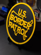 U.S. Border Patrol 3D Plaque | Raised Emblem Desk Display with Stand