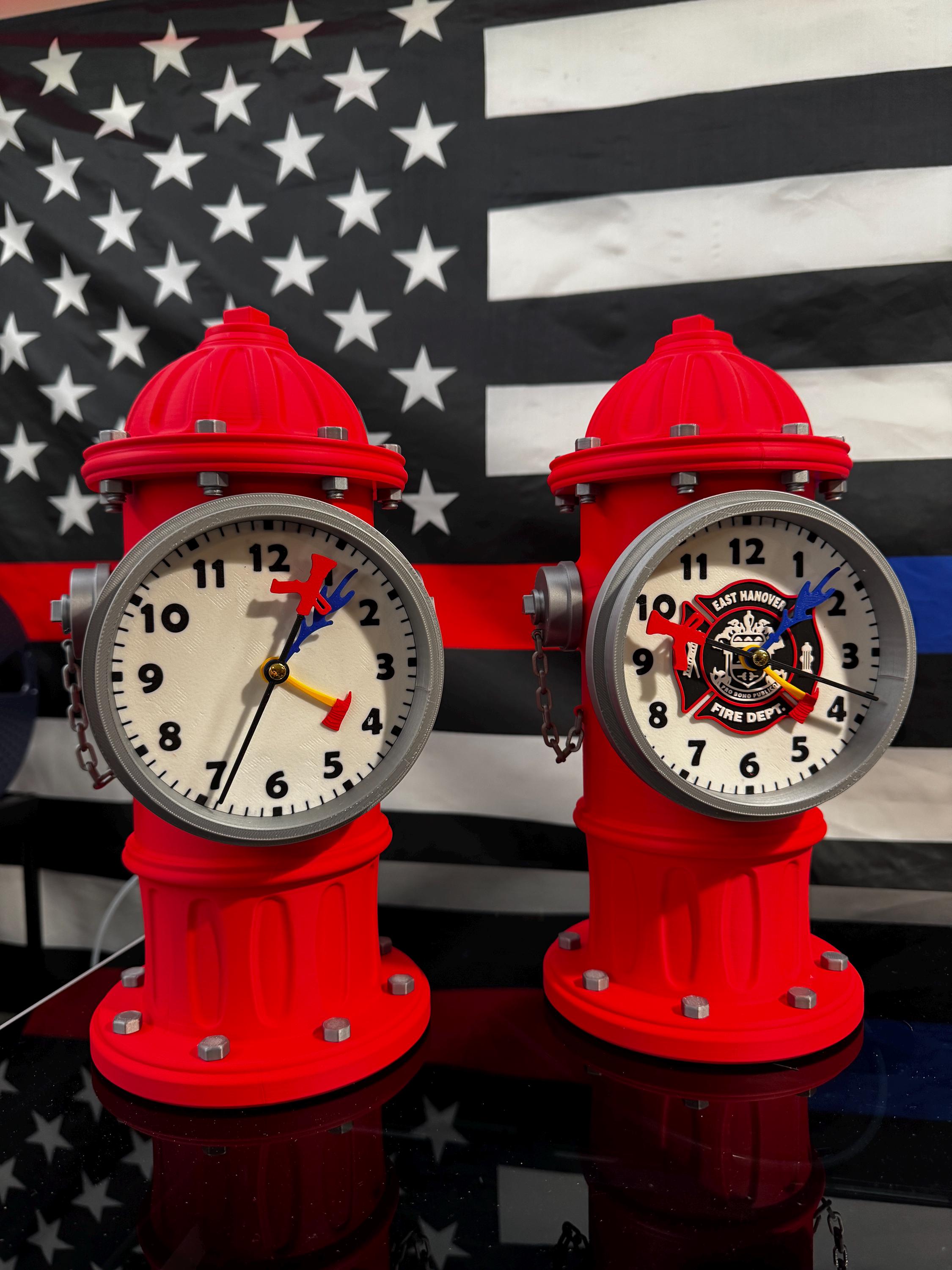Custom Fire Hydrant Clock: Firefighter Gift, Personalized Maltese Dial
