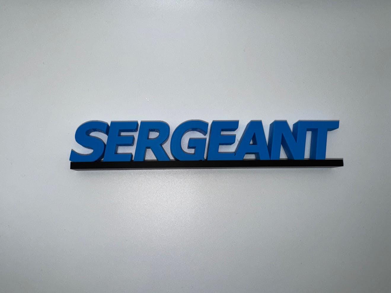 Custom 3D Duty Desk Name Stand – Personalized Display with Name & Badge Number