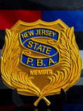 NJSPBA 3D Plaque | New Jersey State PBA Plaque with Stand | Standard or Member options