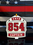 Custom Firefighter Helmet Shield Replica | 3D Display with Stand
