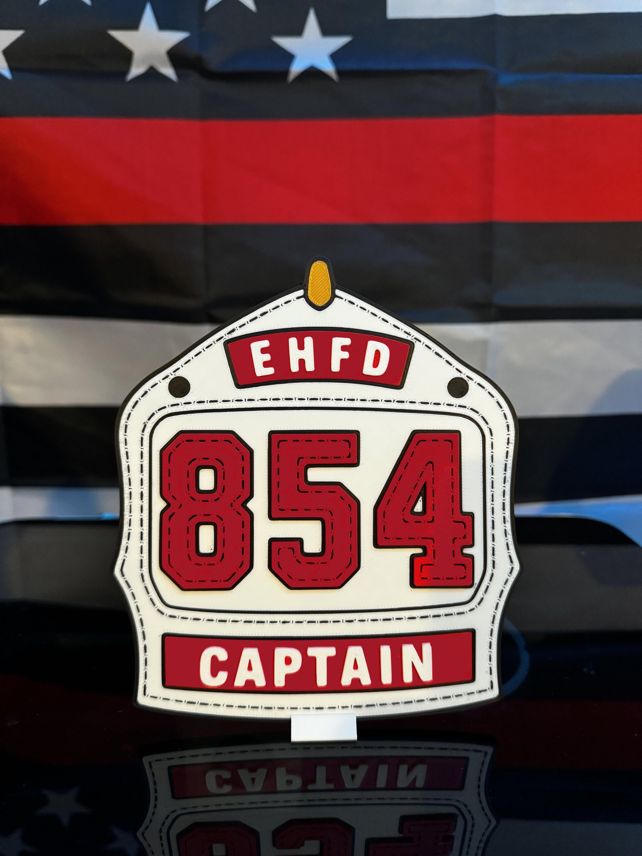 Custom 3D-Printed Firefighter Shield Replica – YOUR Shield 3D Printed for Display