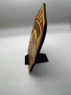 Custom Firefighter Helmet Shield Replica | 3D Display with Stand