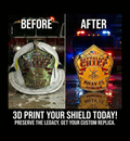 Custom 3D-Printed Firefighter Shield Replica – YOUR Shield 3D Printed for Display