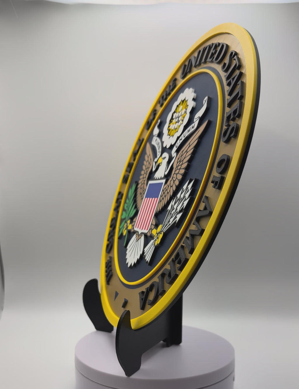 United States Seal of America 3D Plaque with Stand and Wall Mount Decorative Military Display